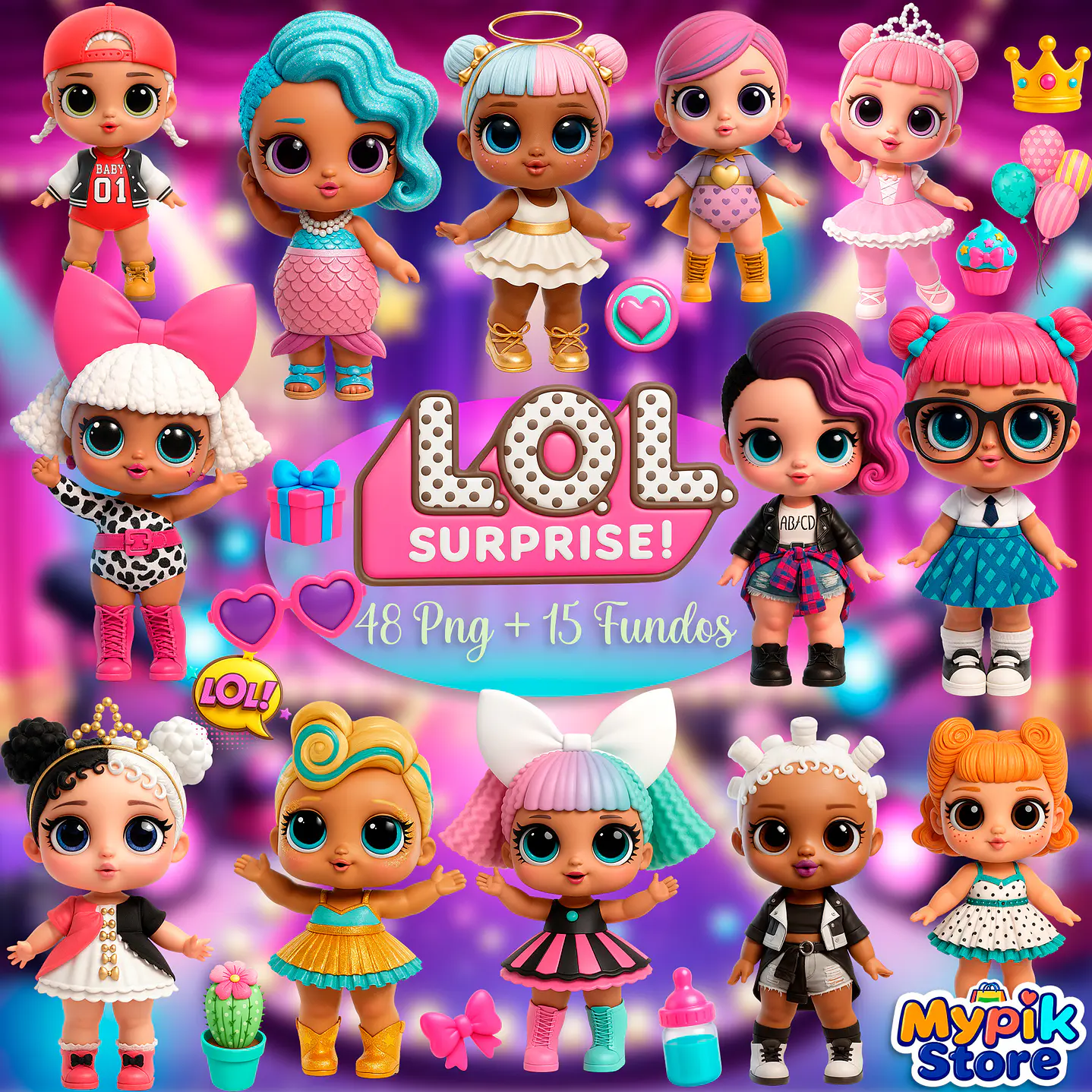 Kit Digital LOL Surprise 3D 1