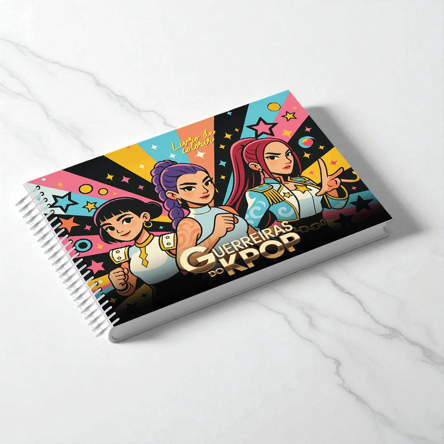 Kit Digital Caderno de Desenho Guerreiras do K-pop em PDF 4