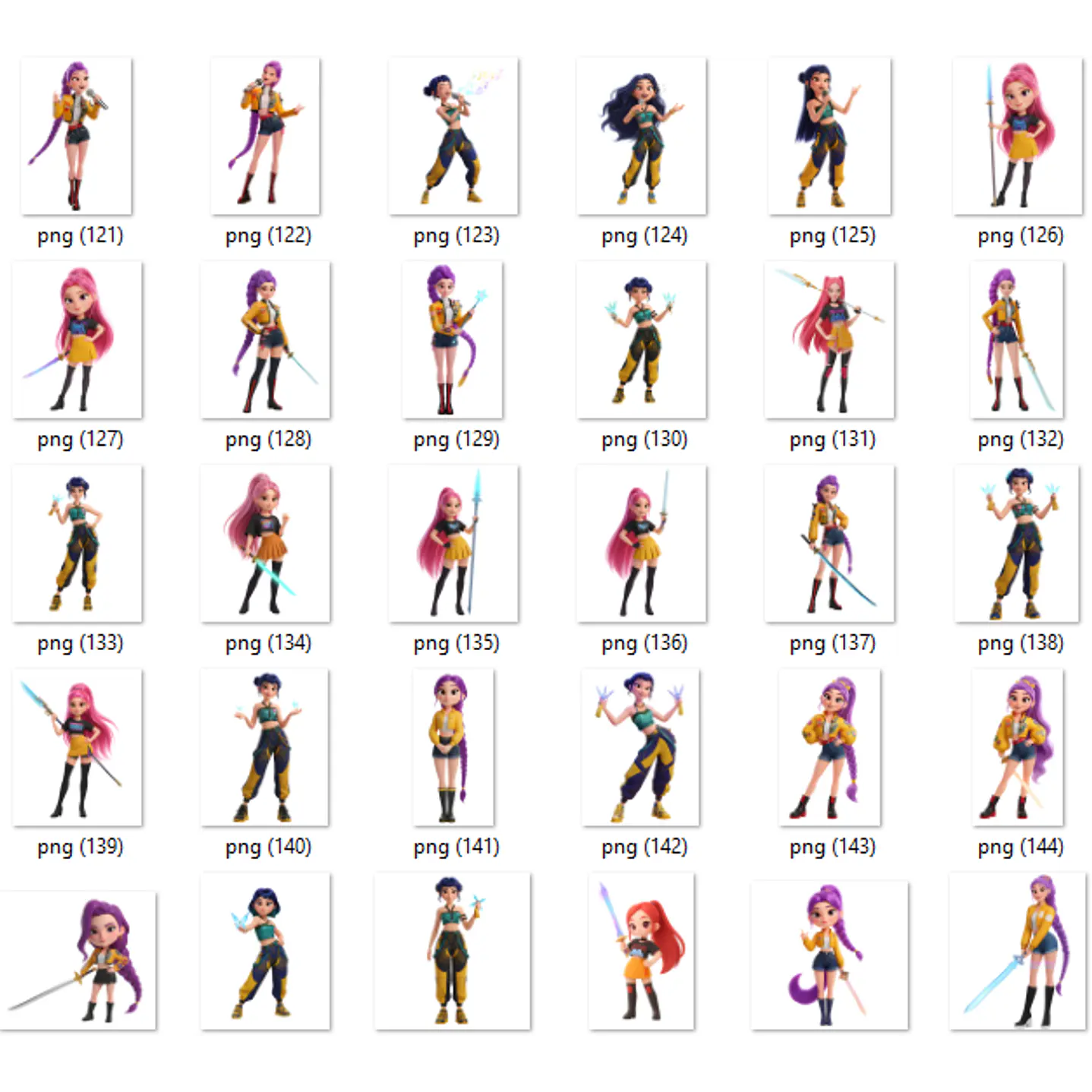 Kit Digital Guerreiras do K POP - PNG e Fundos  2