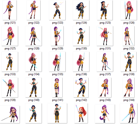 Kit Digital Guerreiras do K POP - PNG e Fundos 