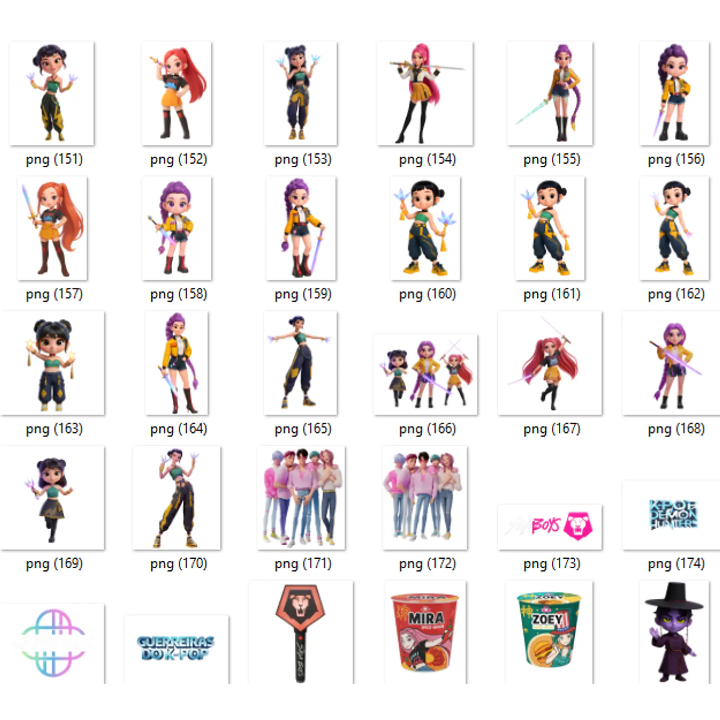 Kit Digital Guerreiras do K POP - PNG e Fundos  3