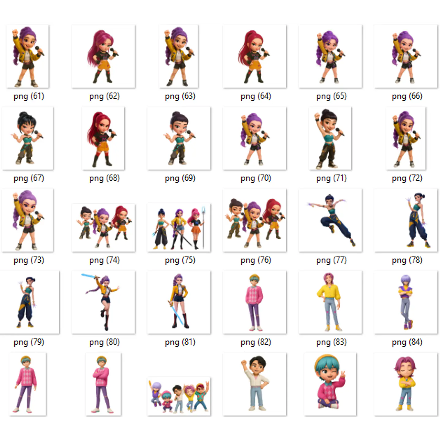 Kit Digital Guerreiras do K POP - PNG e Fundos  4