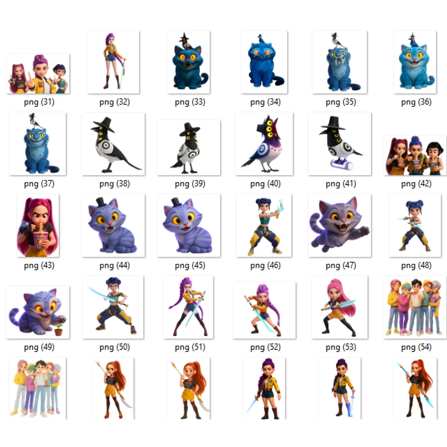 Kit Digital Guerreiras do K POP - PNG e Fundos  6