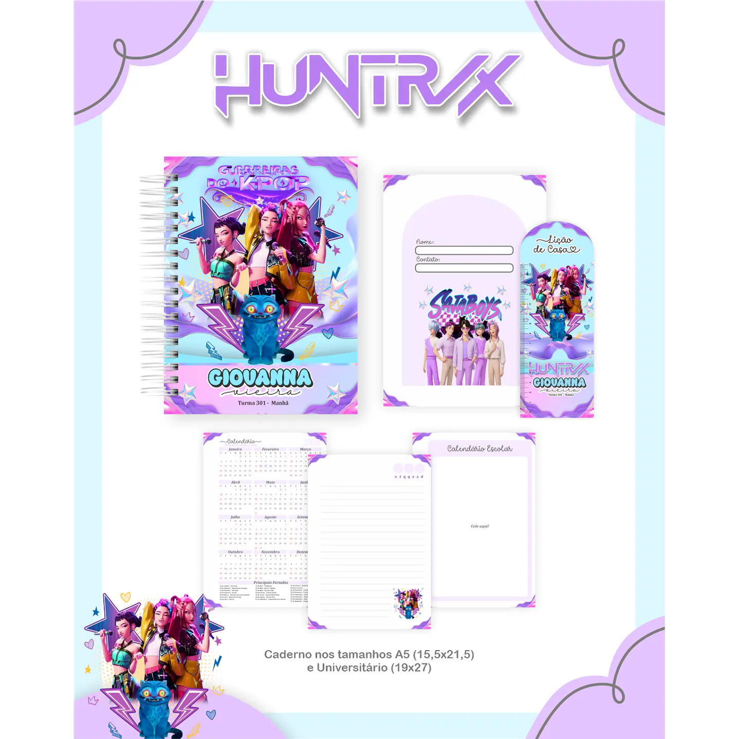 Kit Digital Encadernação Guerreiras do K-Pop HUNTR/X  3