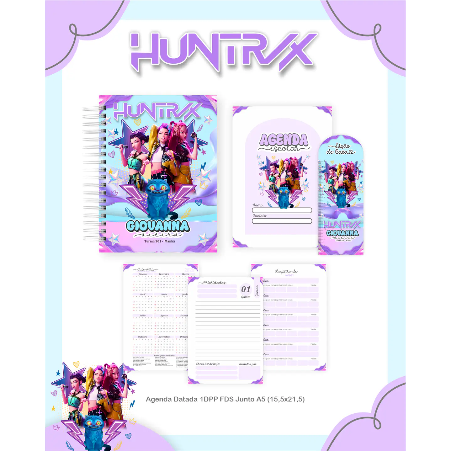 Kit Digital Encadernação Guerreiras do K-Pop HUNTR/X  4