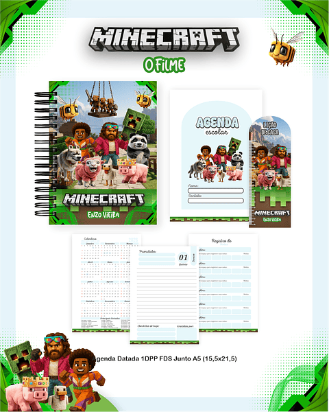 Kit Digital Minecraft o Filme - Encadernação Completa PDF 