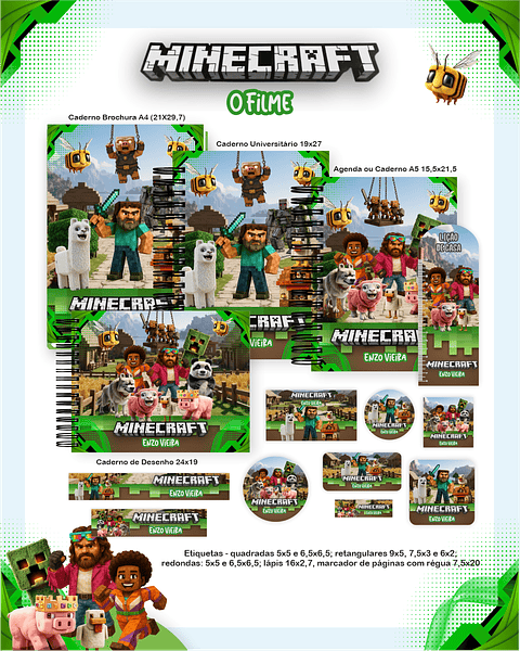 Kit Digital Minecraft o Filme - Encadernação Completa PDF 