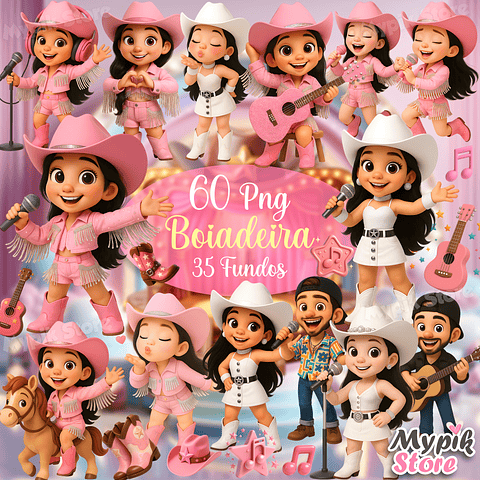 Kit Digital Boiadeira Imagens PNG e Fundos 