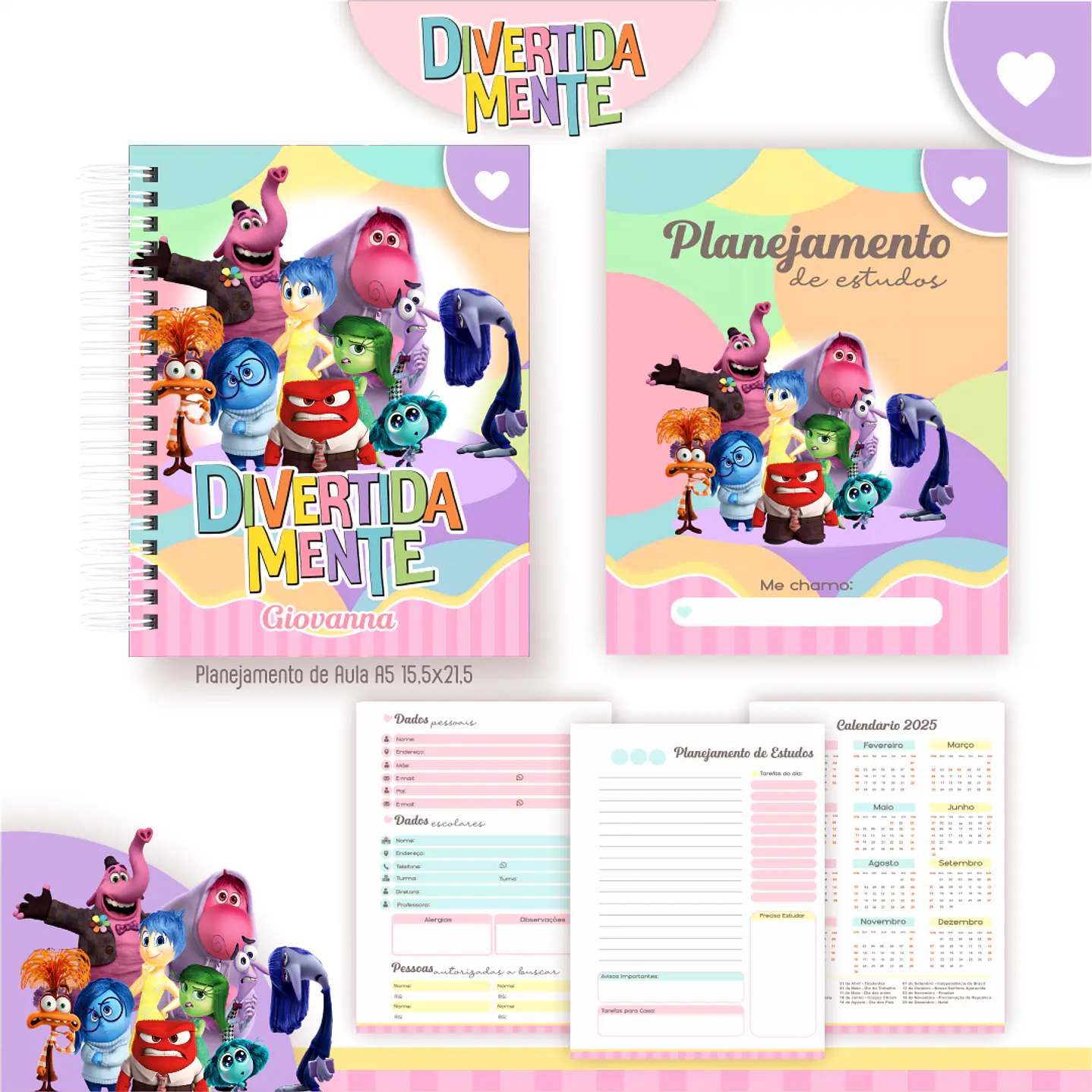 Kit Digital Encadernação Divertida Mente - Envio Automático 3