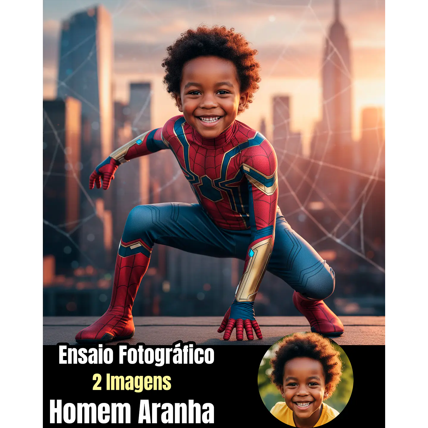 Ensaio Fotográfico Homem-Aranha - 2 Imagens PNG Personalizadas 1