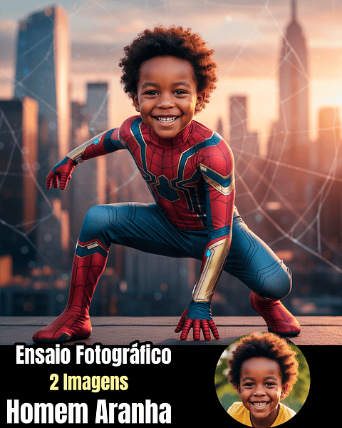 Ensaio Fotográfico Homem-Aranha - 2 Imagens PNG Personalizadas