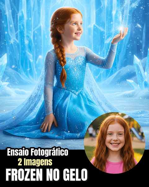 Ensaio Fotográfico Frozen - 2 Imagens Personalizadas 