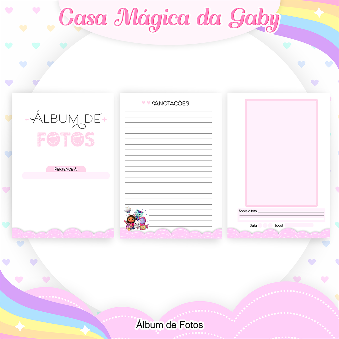 Kit Digital Encadernação A Casa Mágica da Gabby  2