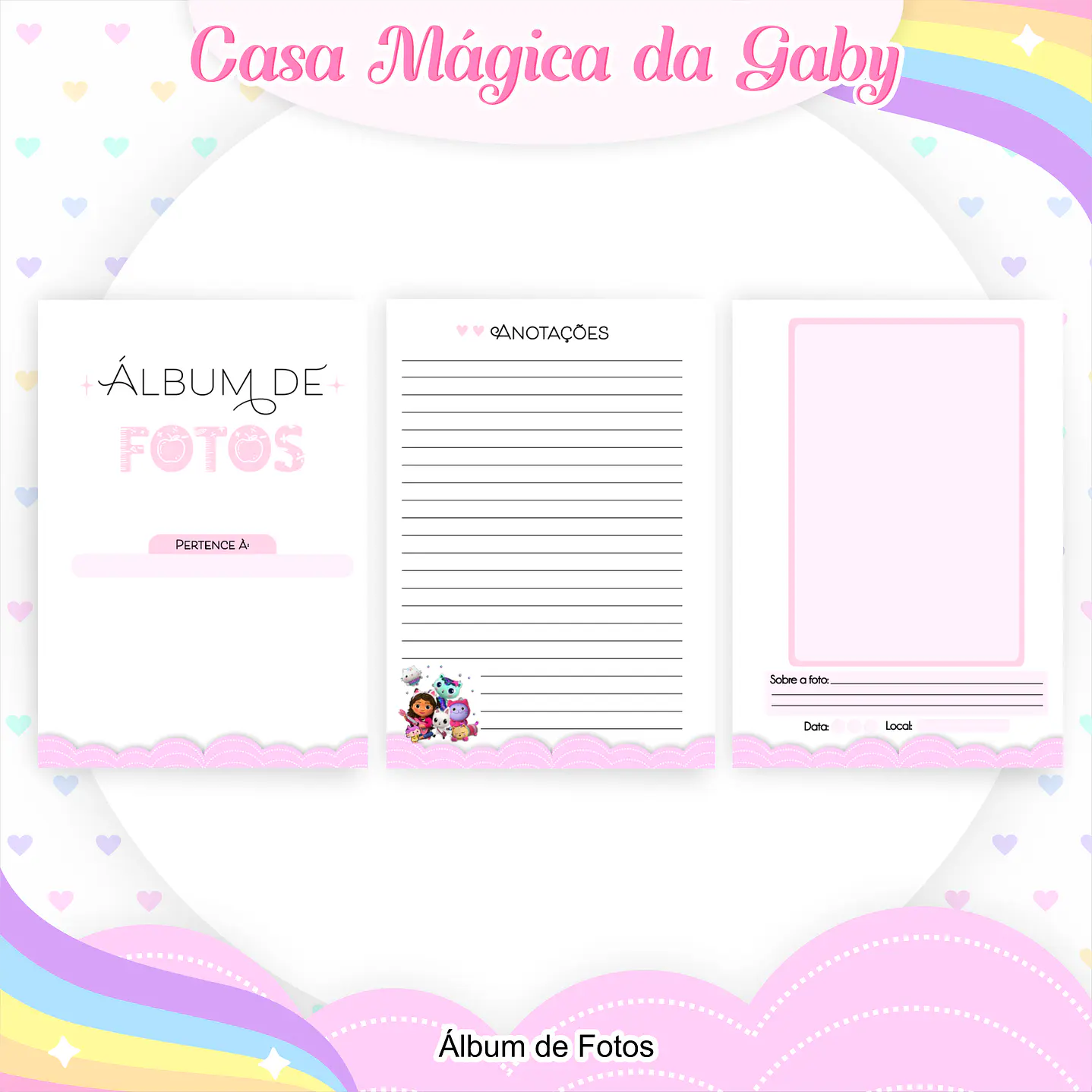 Kit Digital Encadernação A Casa Mágica da Gabby  2