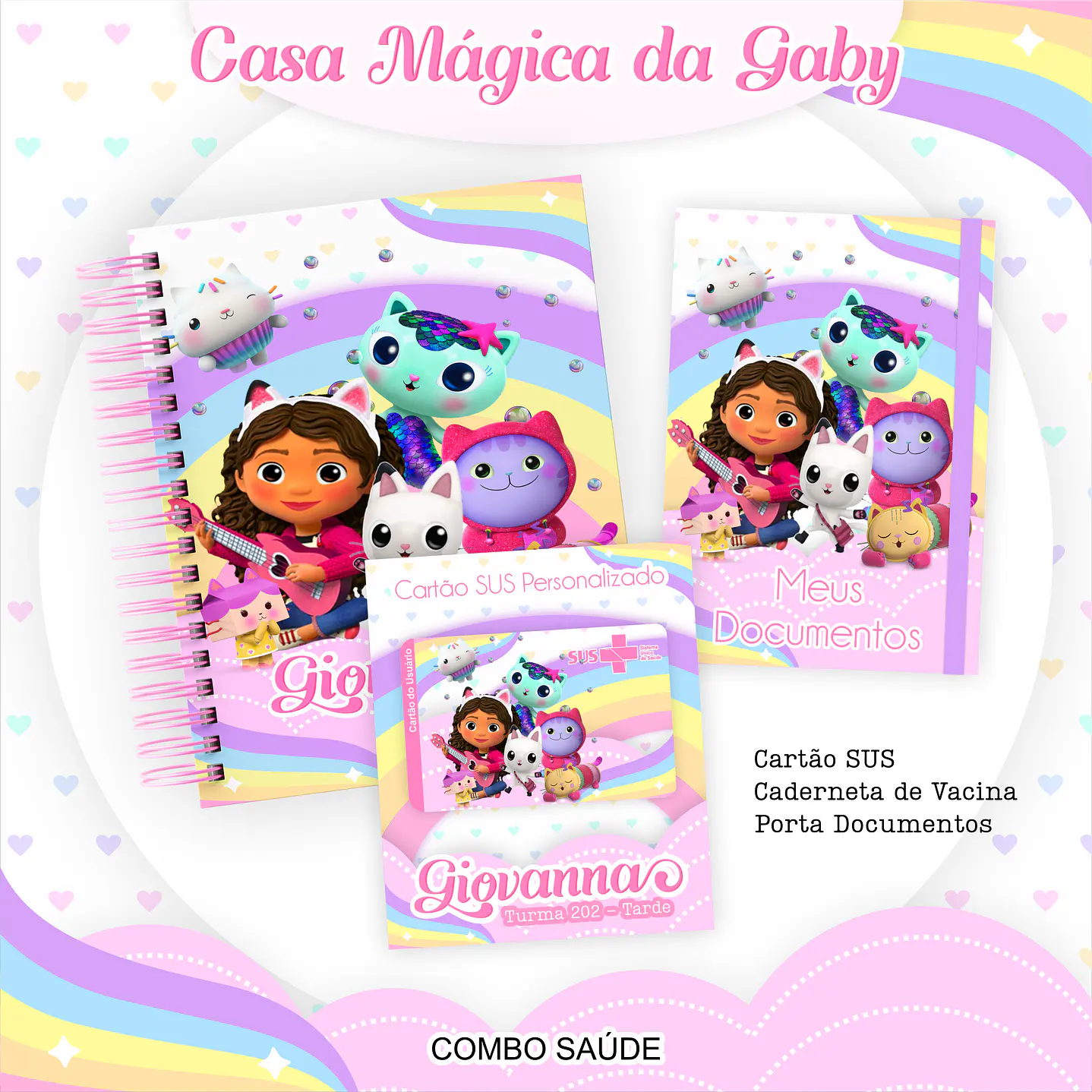 Kit Digital Encadernação A Casa Mágica da Gabby  1
