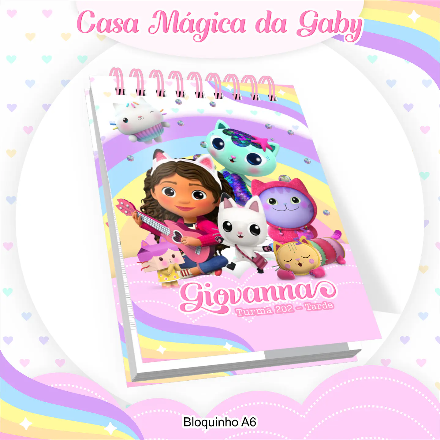 Kit Digital Encadernação A Casa Mágica da Gabby  7