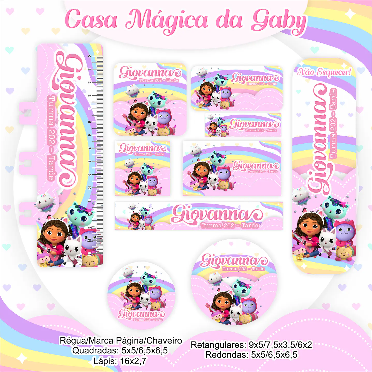 Kit Digital Encadernação A Casa Mágica da Gabby  8