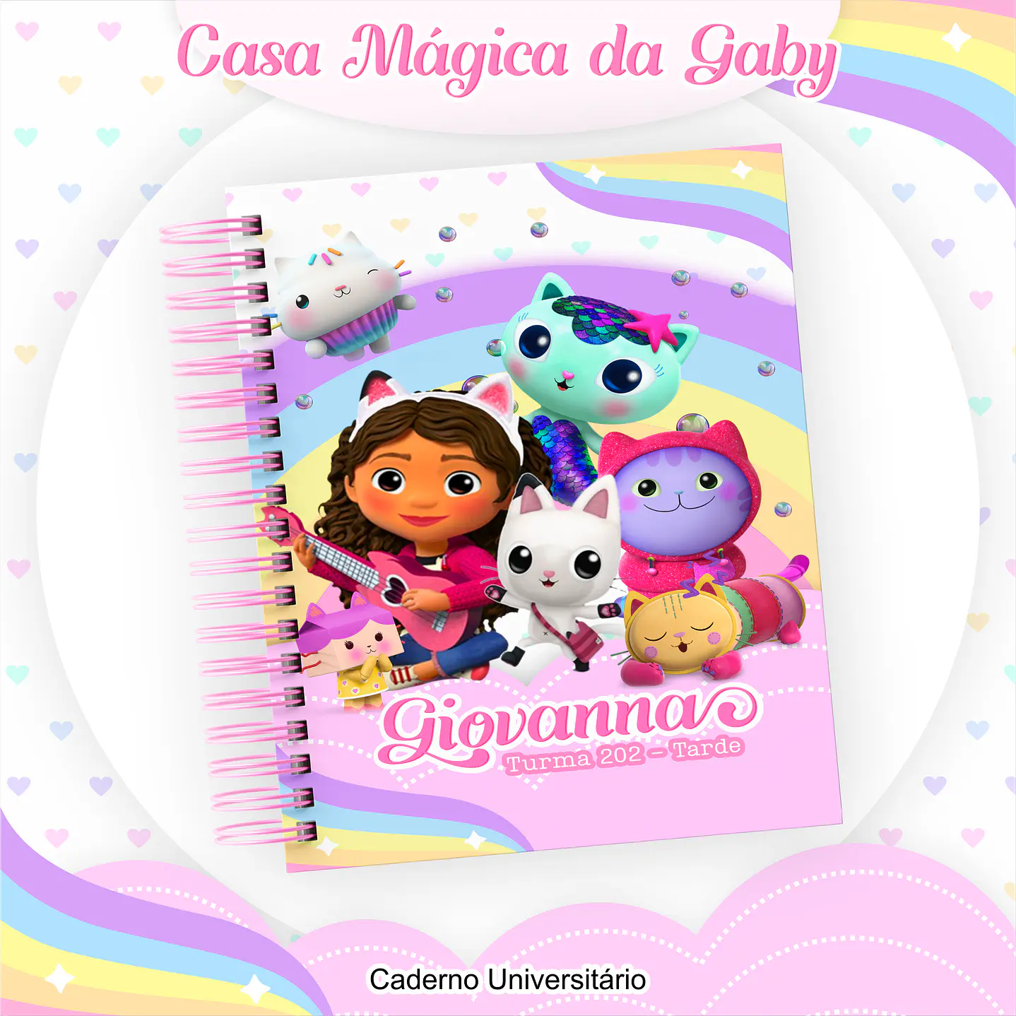 Kit Digital Encadernação A Casa Mágica da Gabby  9