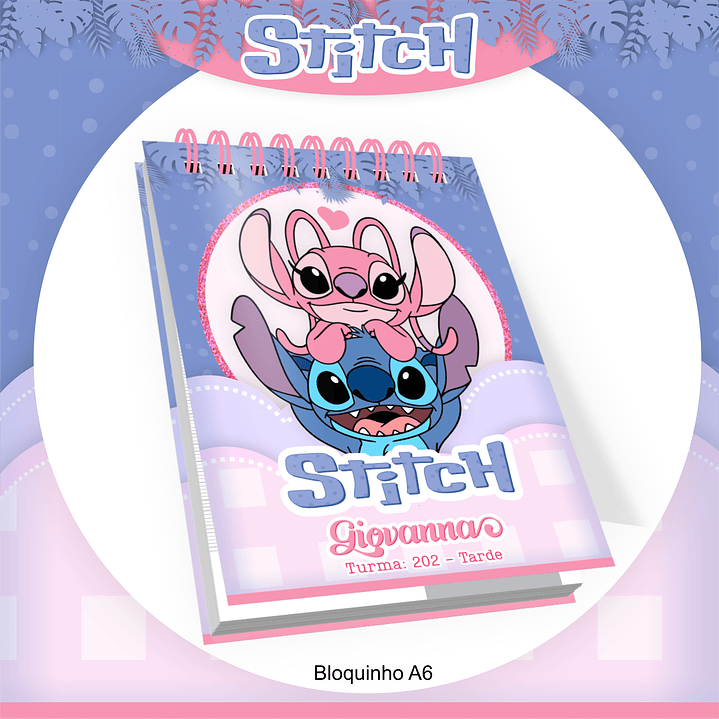 Kit Digital Encadernação Stitch e Angel  7