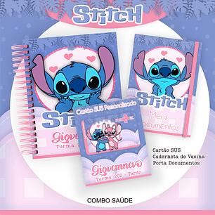 Kit Digital Encadernação Stitch e Angel 