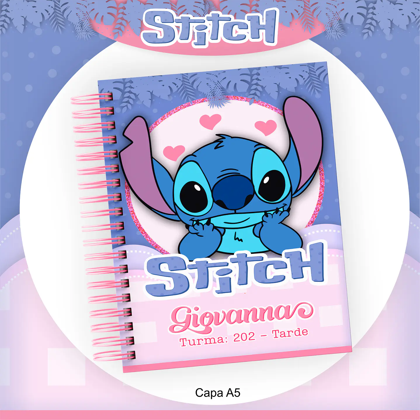 Kit Digital Encadernação Stitch e Angel  10