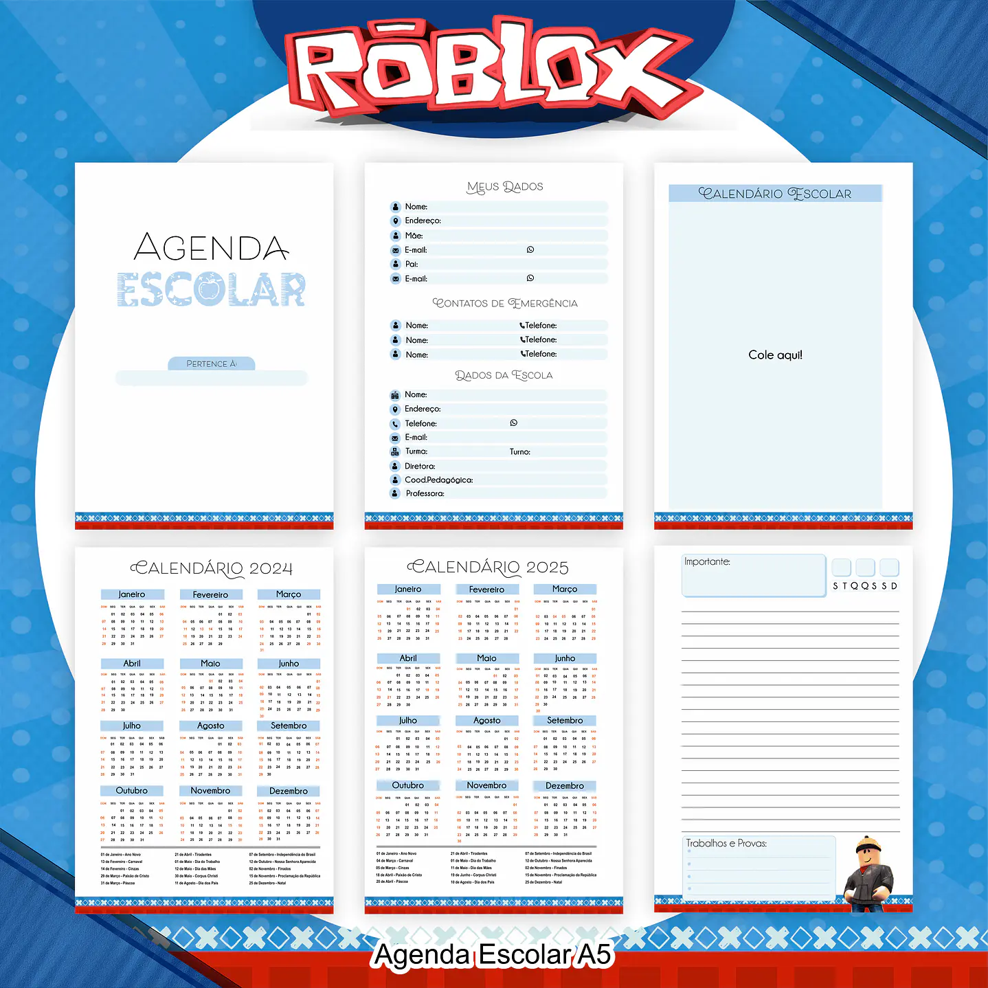 Kit Digital Encadernação Roblox 3