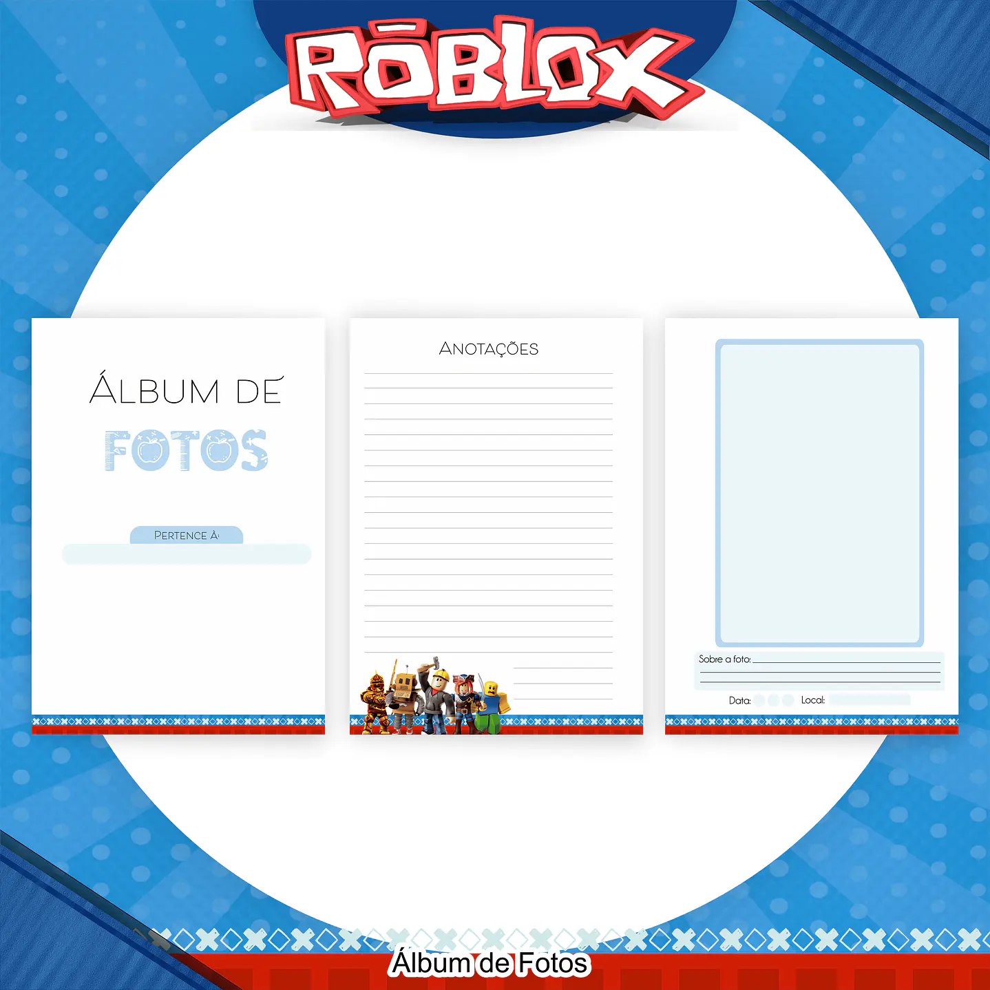 Kit Digital Encadernação Roblox 4