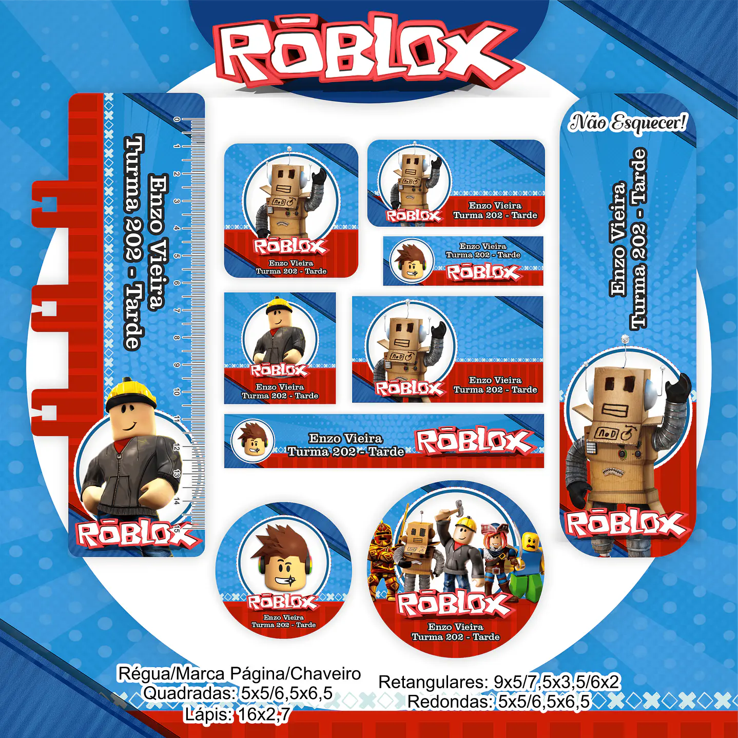 Kit Digital Encadernação Roblox 2