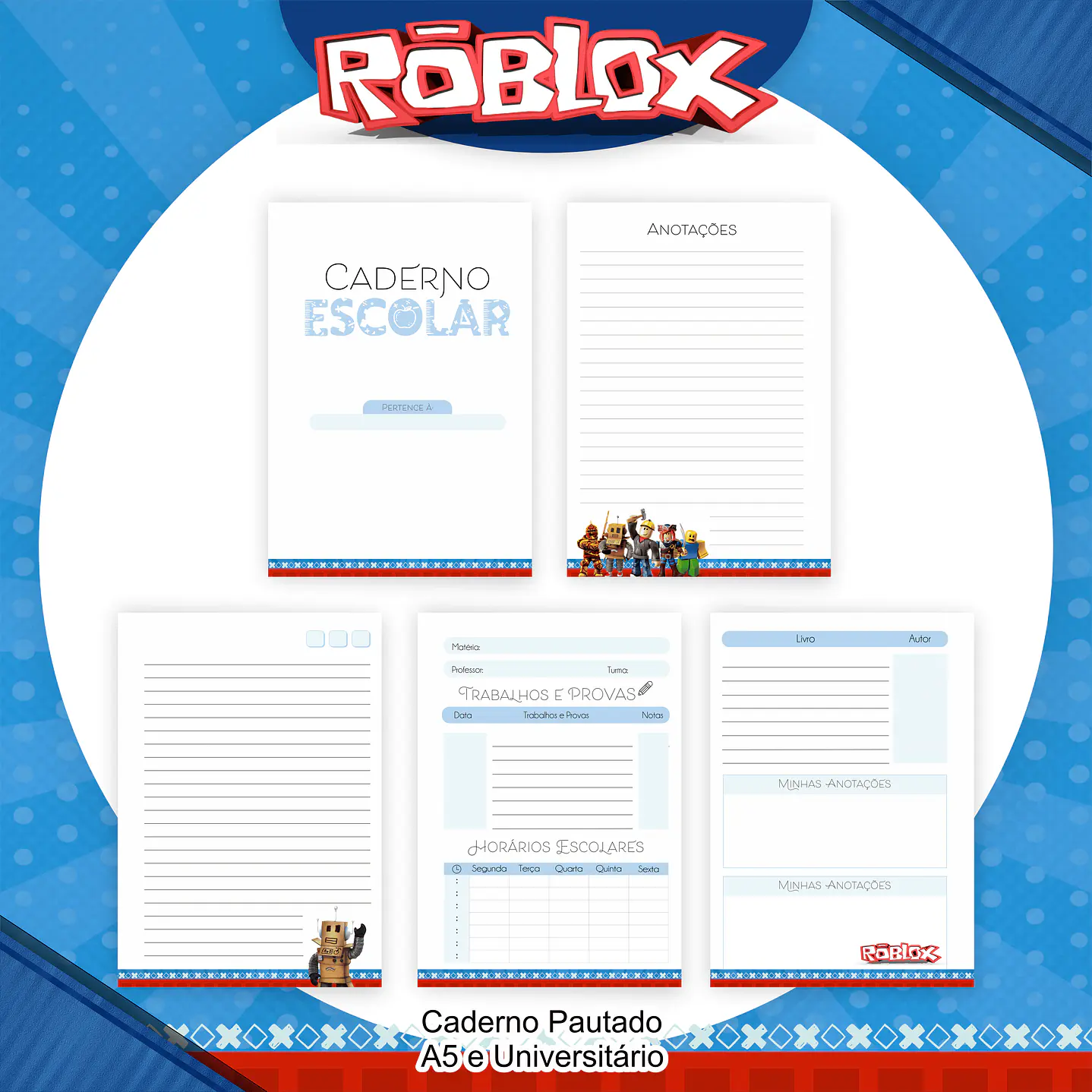Kit Digital Encadernação Roblox 9