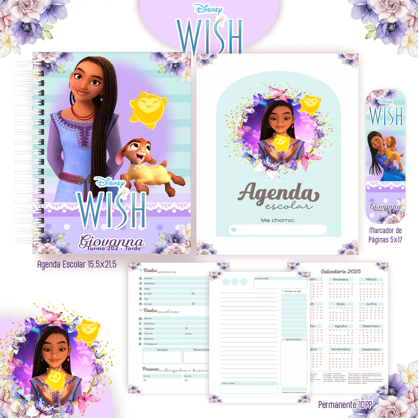Kit Digital Encadernação Wish - Volta às Aulas 5