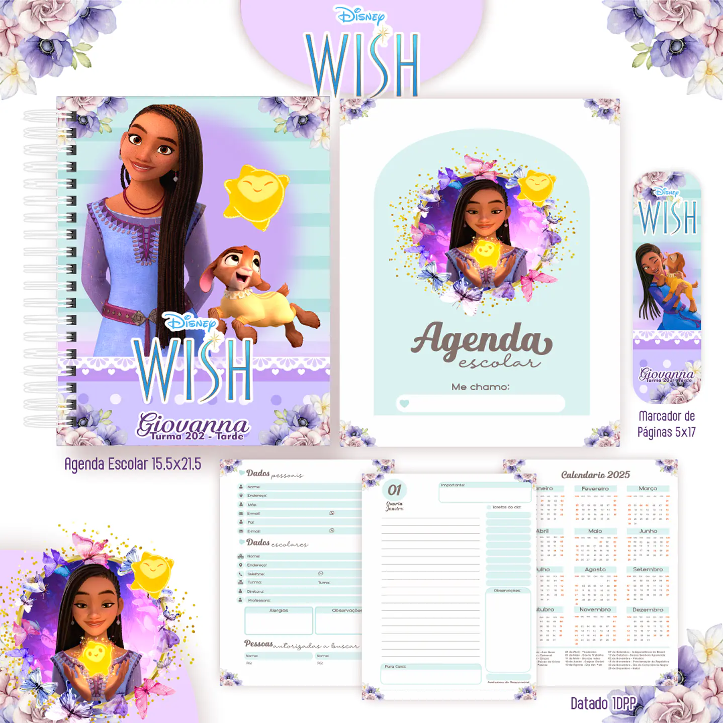 Kit Digital Encadernação Wish - Volta às Aulas 6