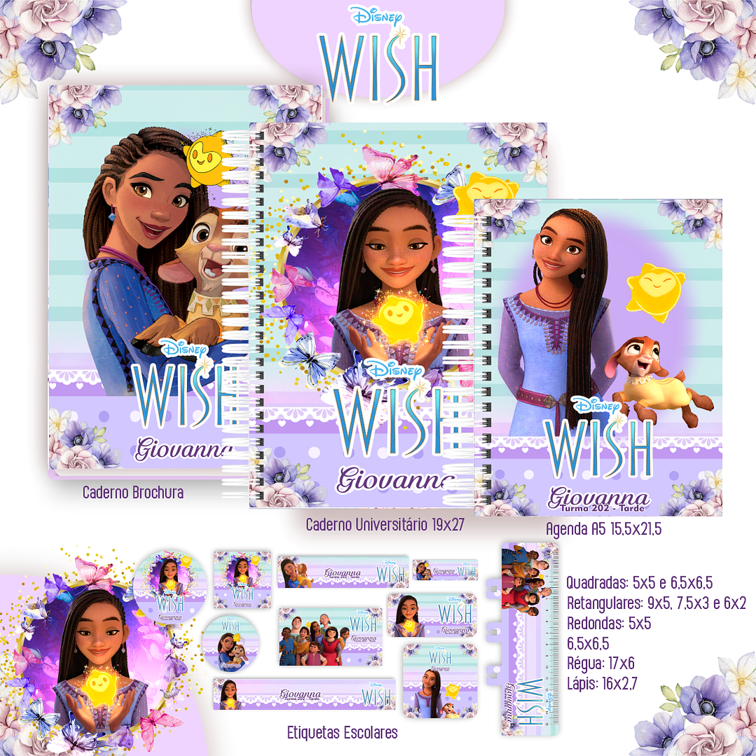 Kit Digital Encadernação Wish - Volta às Aulas 1