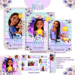 Kit Digital Encadernação Wish - Volta às Aulas