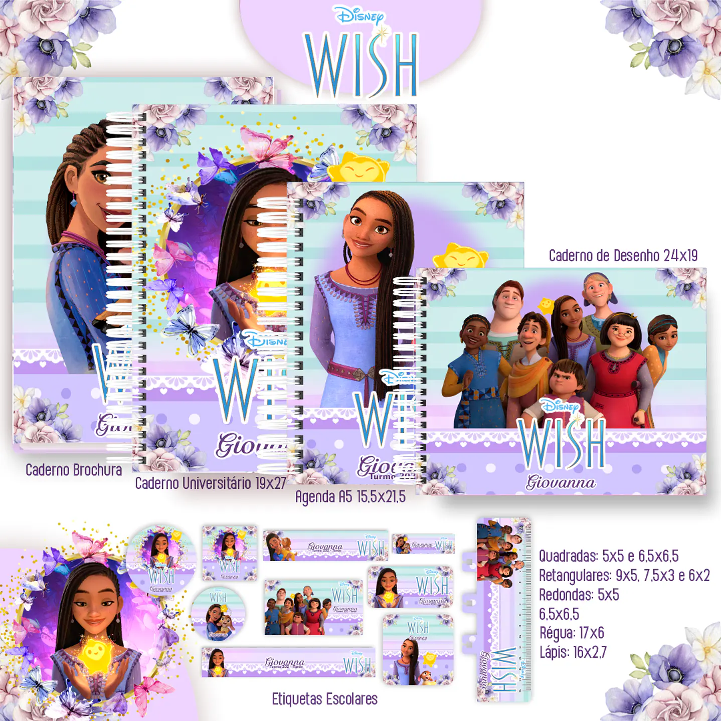 Kit Digital Encadernação Wish - Volta às Aulas 2