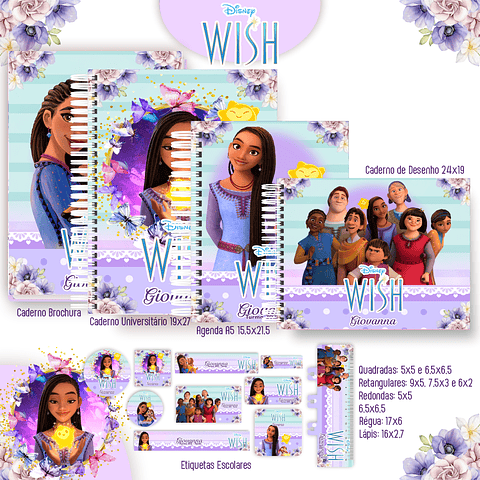 Kit Digital Encadernação Wish - Volta às Aulas
