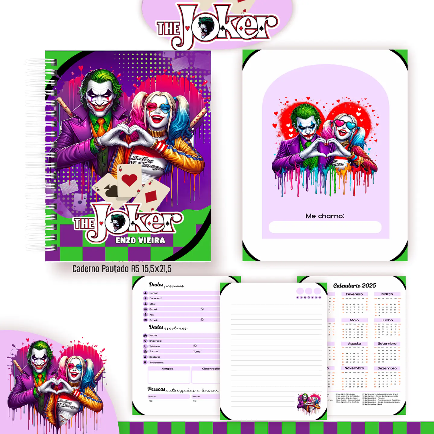 Kit Digital Encadernação Coringa - Volta às Aulas 5