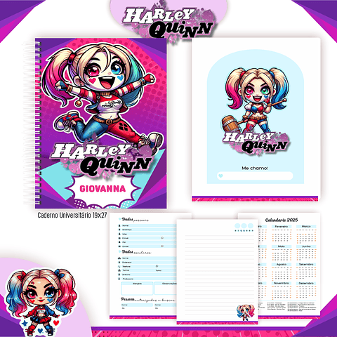 Kit Digital Encadernação Arlequina - Volta às Aulas