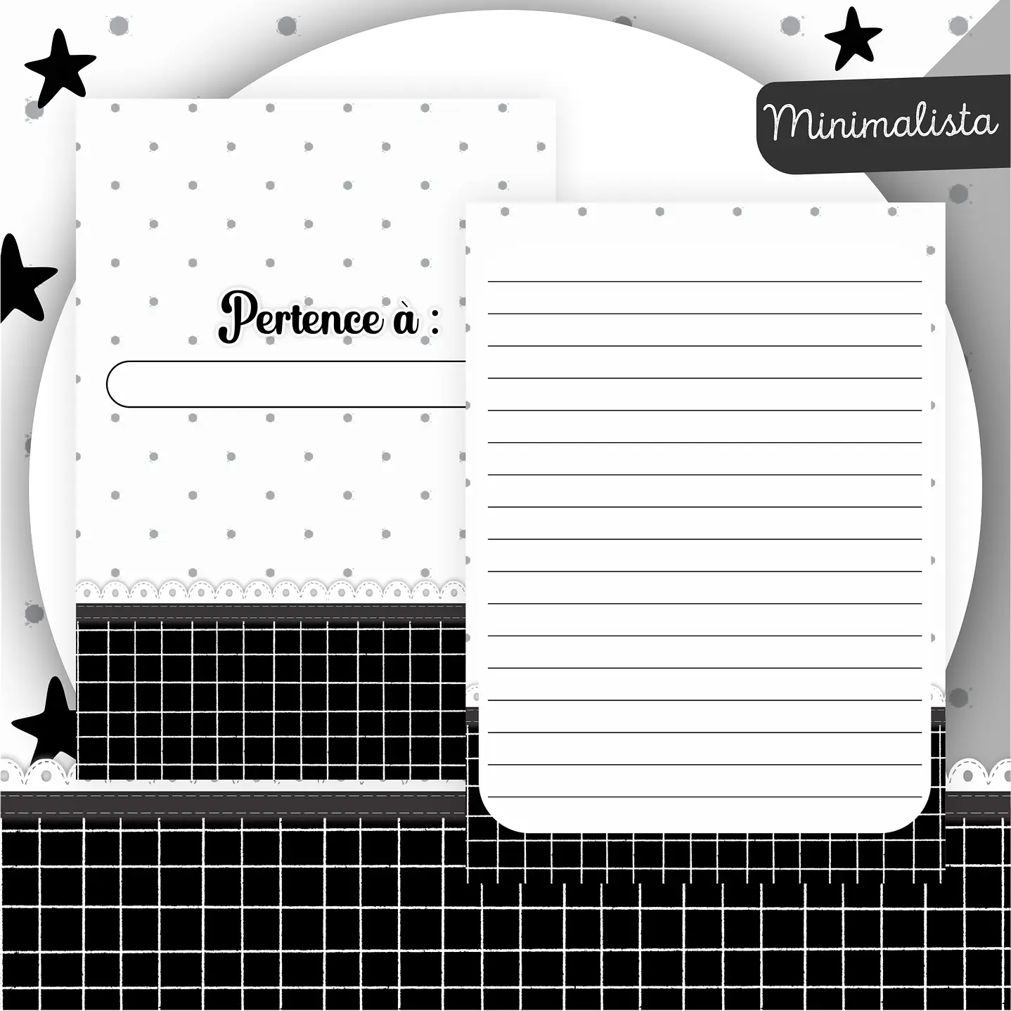 Kit Digital Encadernação Animais Minimalista 2