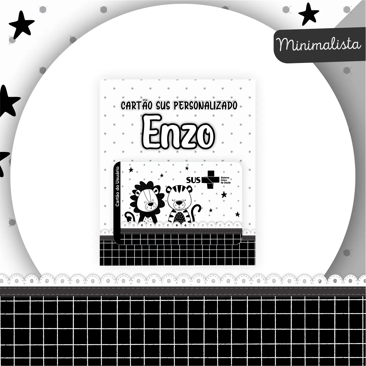 Kit Digital Encadernação Animais Minimalista 4