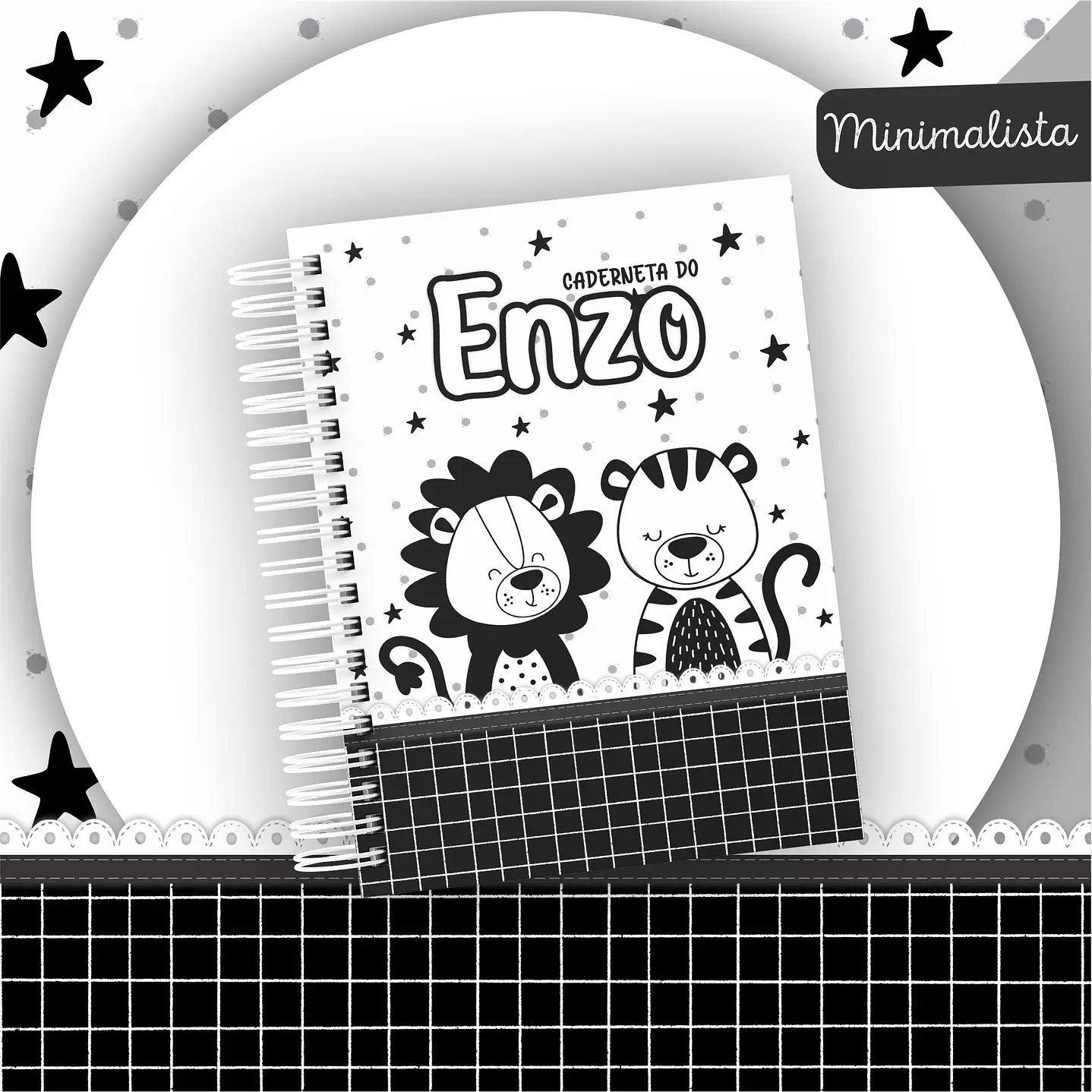Kit Digital Encadernação Animais Minimalista 6