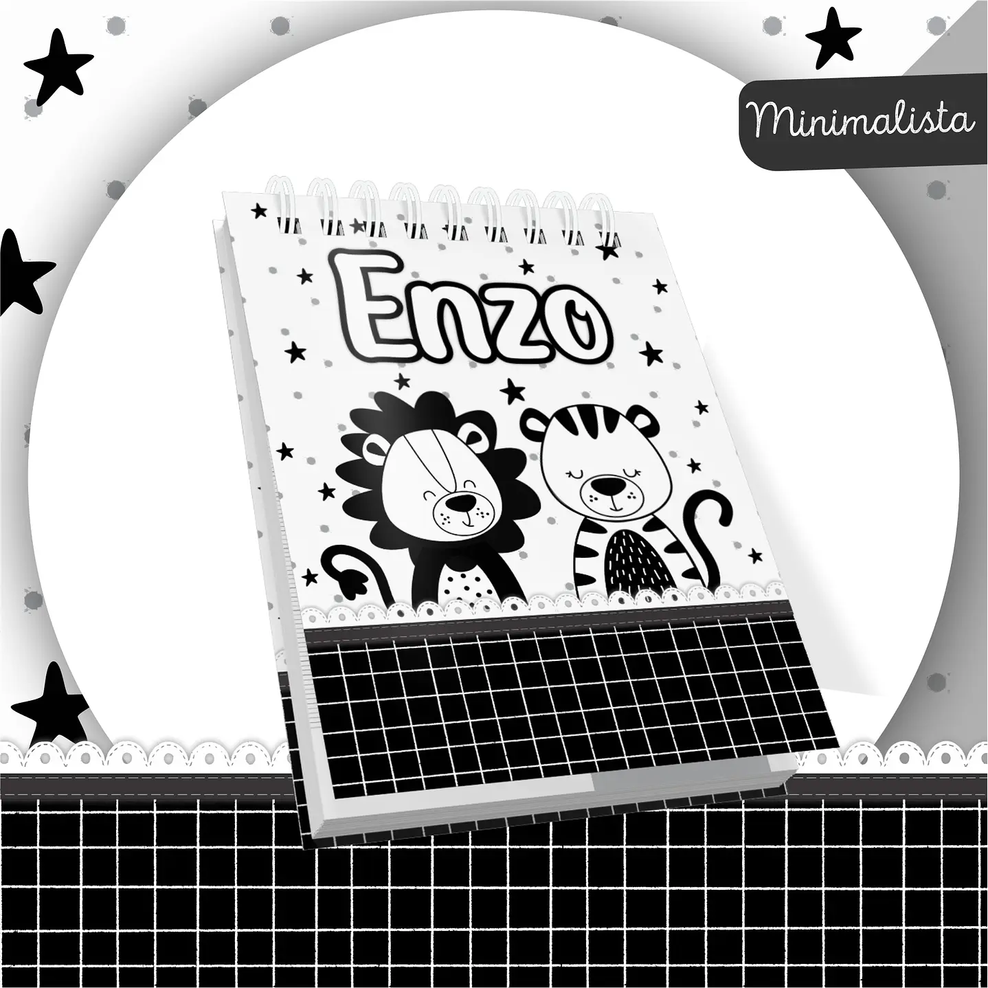 Kit Digital Encadernação Animais Minimalista 7