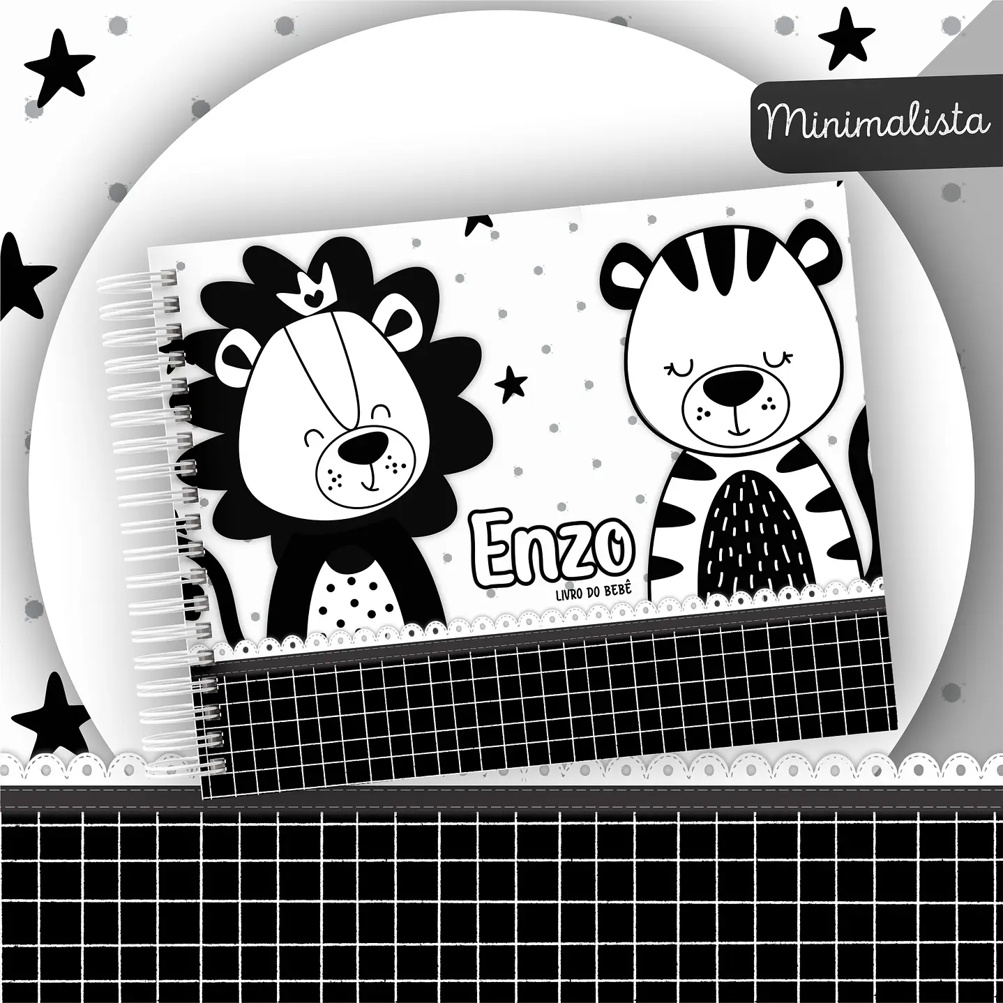 Kit Digital Encadernação Animais Minimalista 9