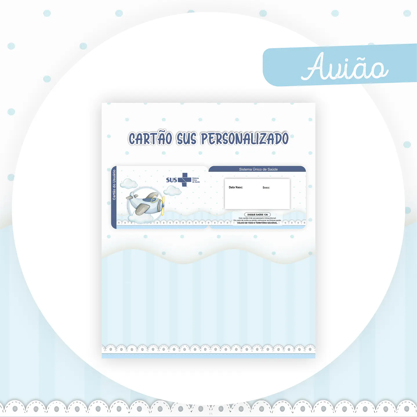 Kit Digital Encadernação Aviões Aquarela Livro do Bebê 8