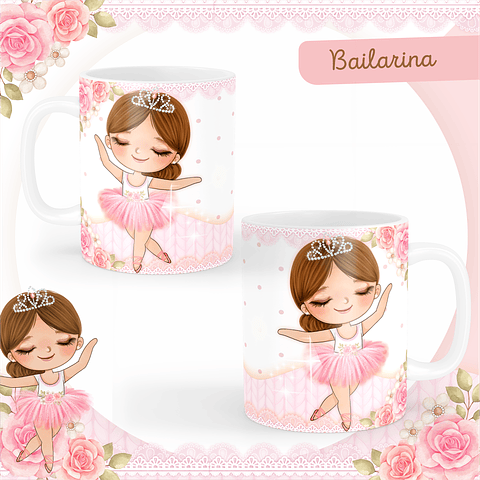 Kit Digital Encadernação Bailarina Rosa Livro do Bebê e Caderneta 