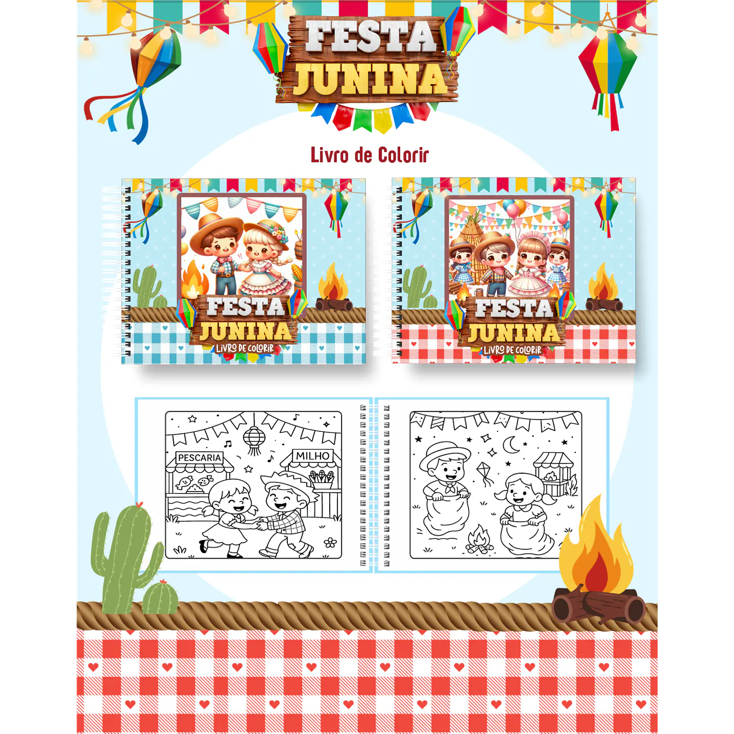 Pack Livros de Colorir com 80 temas variados  6