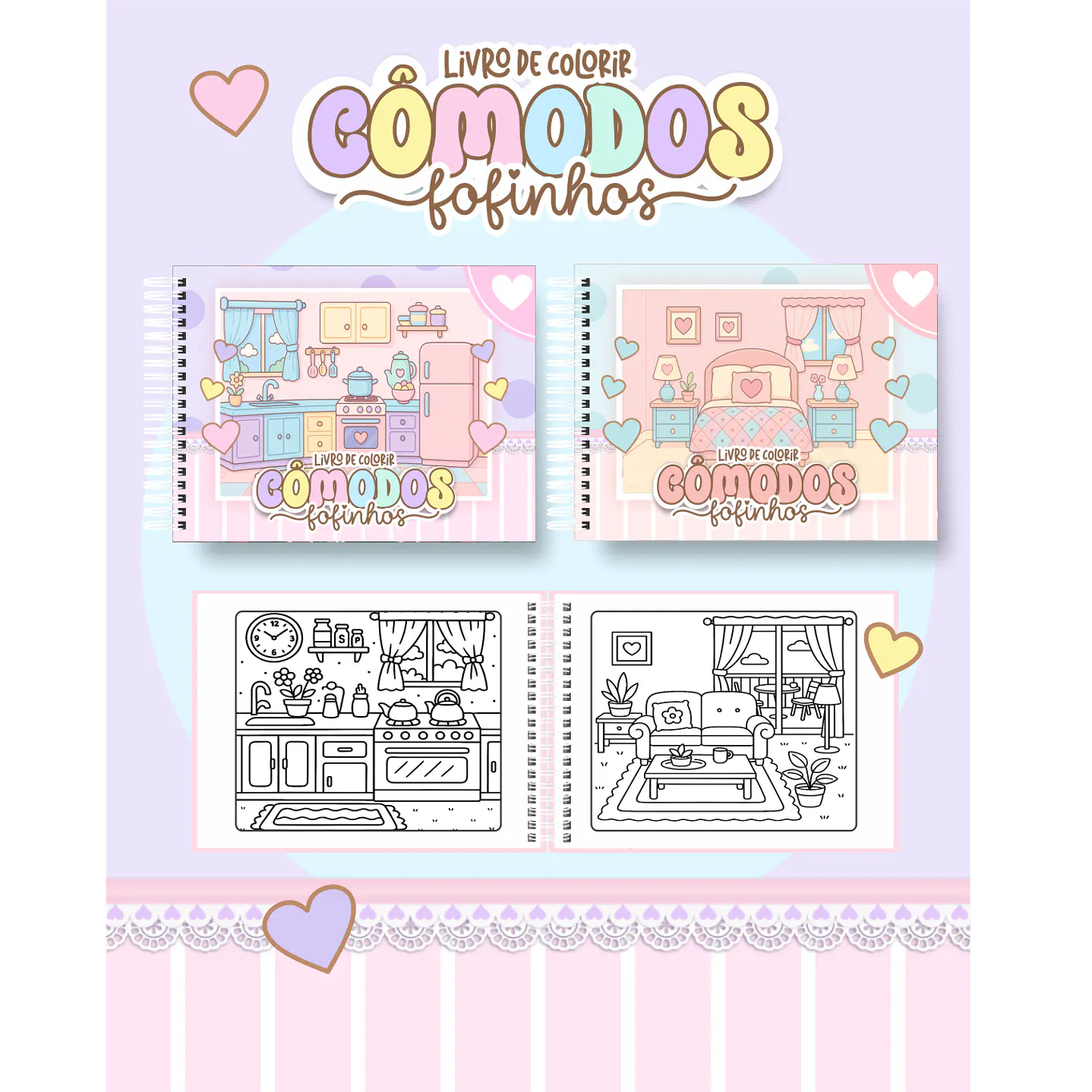 Pack Livros de Colorir com 80 temas variados  10