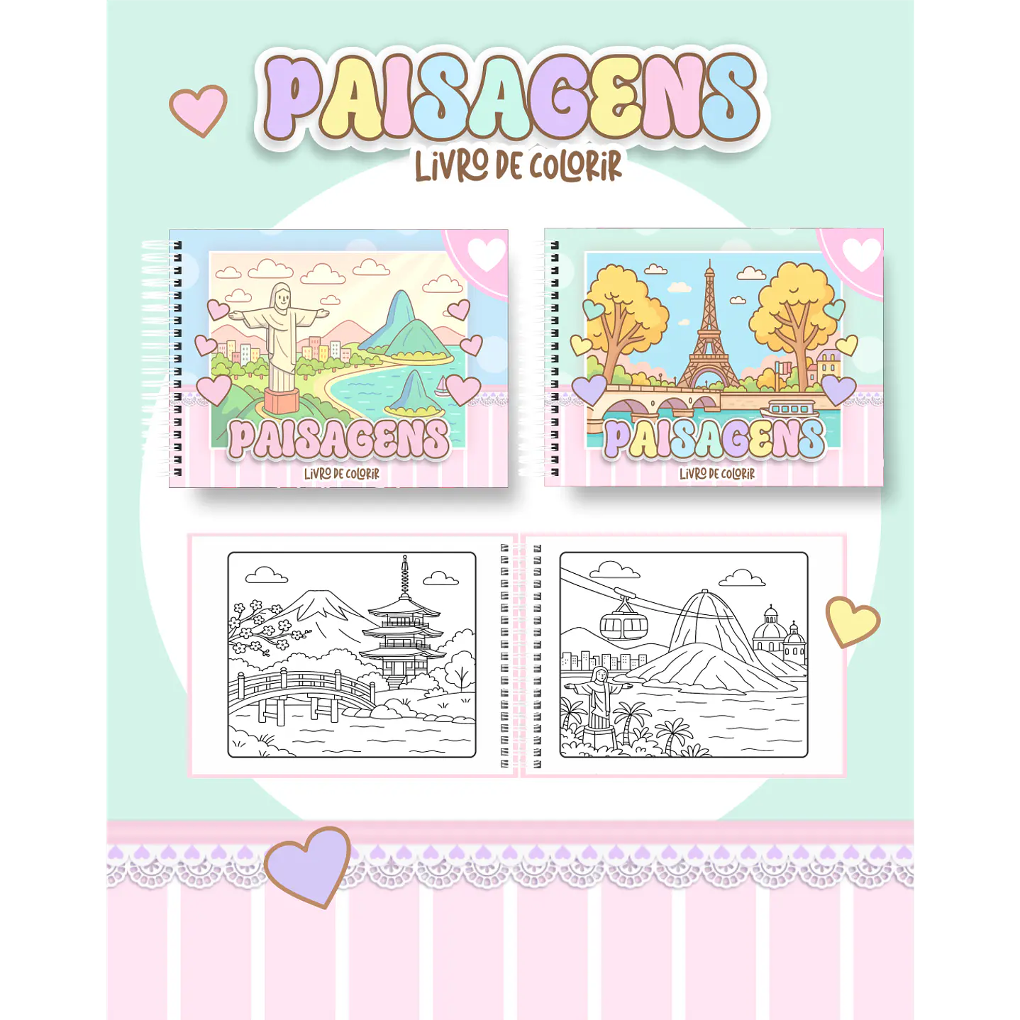 Pack Livros de Colorir com 80 temas variados  15