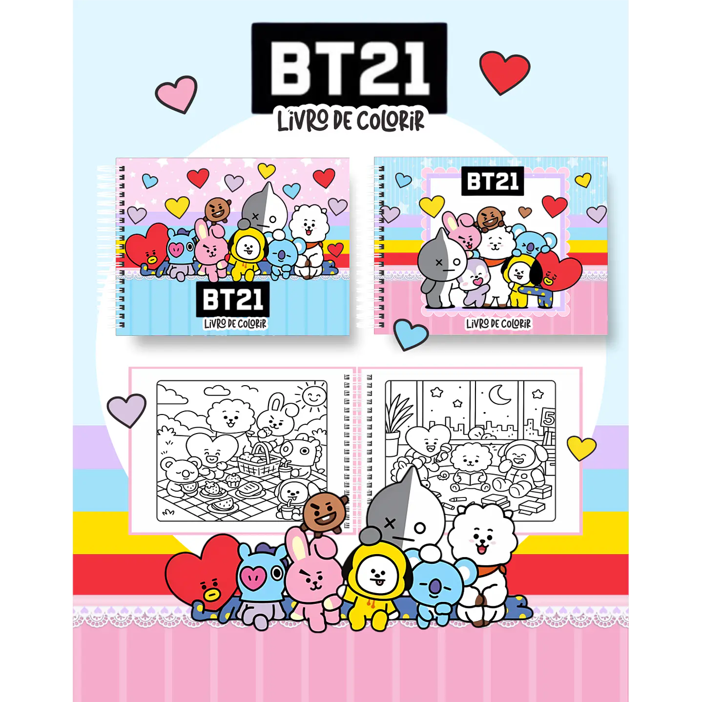 Pack Livros de Colorir com 80 temas variados  33
