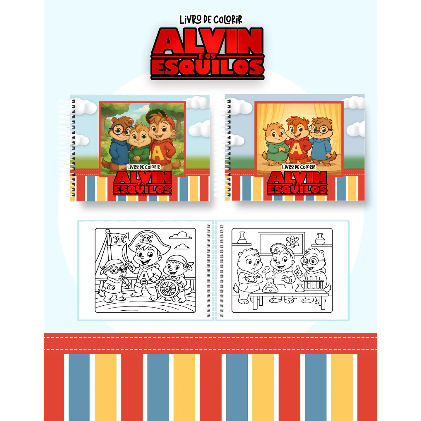 Pack Livros de Colorir com 80 temas variados  71