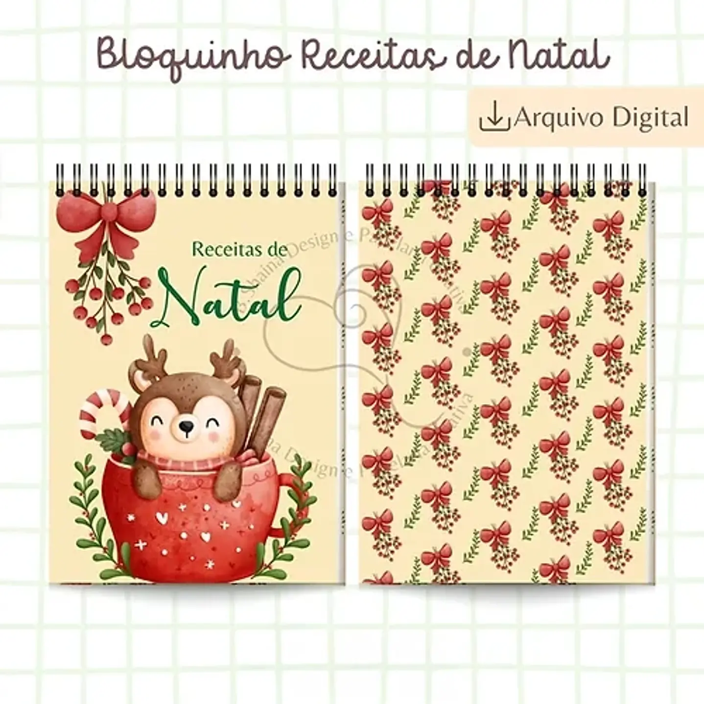 Pack Natal Encantado - Livros de Colorir e Cadernos de Receitas de Natal 4